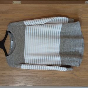 Women's Color Block Strip Long Sleeve M